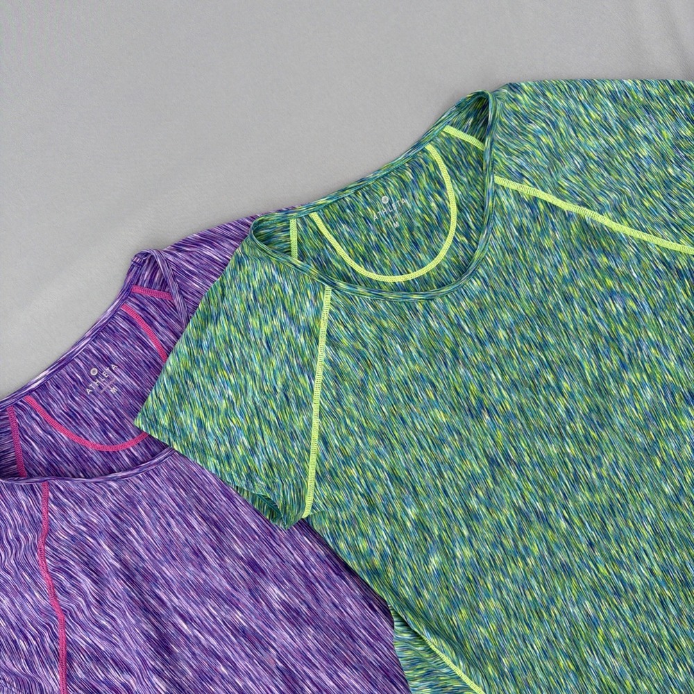 Athleta Tank Tops Womens Medium Bundle Green Purple Space Dye Bundle of 2 Medium